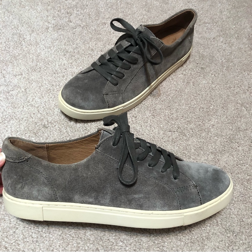 Frye Ivy Low Lace Gray Suede sneakers Women’s size 11
